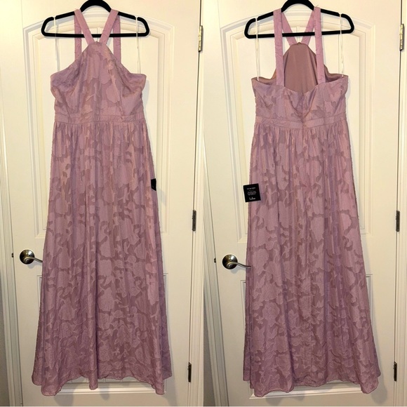Size XL - NWOT Lulus Love and Beyond Mauve Pink Burnout Floral Maxi Dress - Picture 6 of 9